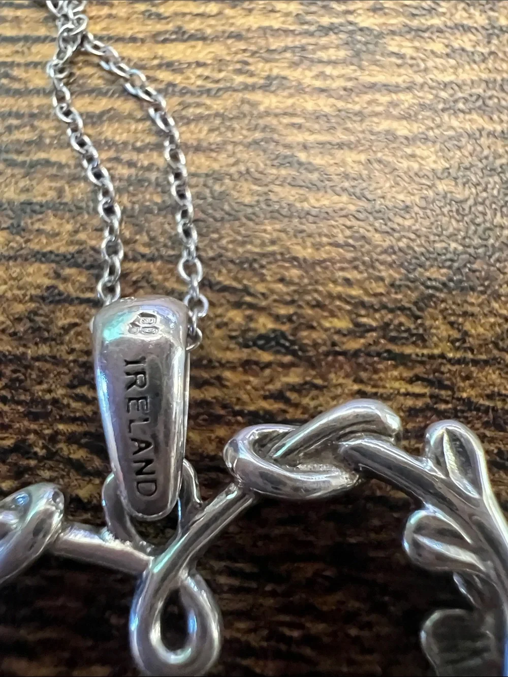 Sterling Silver Heart Pendant Necklace with Green Gemstone